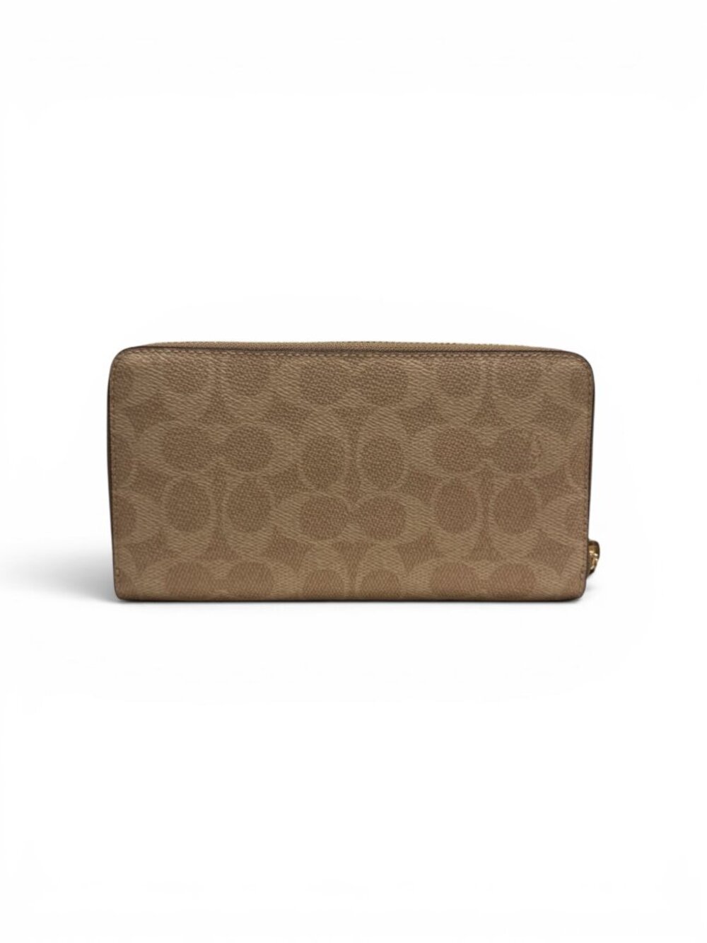 NWT Coach Long Zip Around Wallet CW778 Signature Canvas,Sand/Chalk - Picture 2 of 11